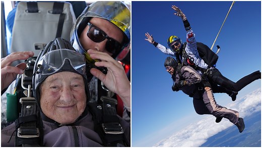 103-year-old woman breaks oldest tandem parachute jump record