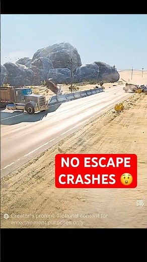 High-Speed Car Swerves to Avoid Truck & Triggers Massive Crash | CGI Physics