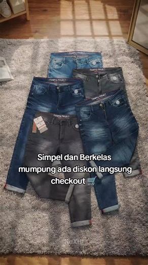 Celana Jeans Panjang pria Slimfit Premium distro original simple project, bahan sudah melar, dan tersedia beberapa pilihan warna dan ukuran #celanajeans #jeansslimfit #jeanspria #celanapria
