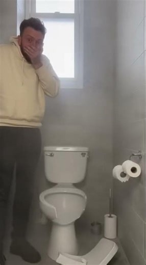 Toilet EXPLODES and He Giggles ‘Oopsie’ Like a Girl 😂💥