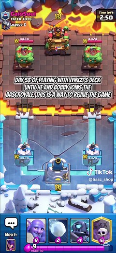DAY 53 of playing with Jynxzi's deck in ranked until he and bobby joins The BASCRoyale!! I Played against someone's girlfriend I think... #day53 #bascroyale #girlfirend #jynxzi #clashroyaledaily