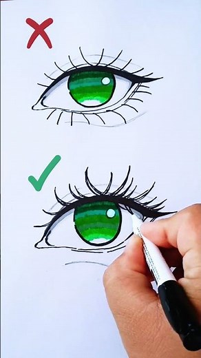 How to draw Eyelashes ✨ #myart #tutorial #drawing
