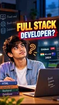 Full Stack Development Explained in 60 Seconds! 🚀 | Front-End, Back-End & Database #shorts #telugu