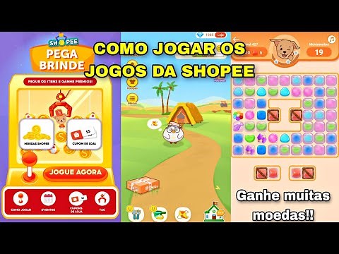 COMO JOGAR OS JOGOS DA SHOPEE E GANHAR MUITAS MOEDAS E DIAMANTES