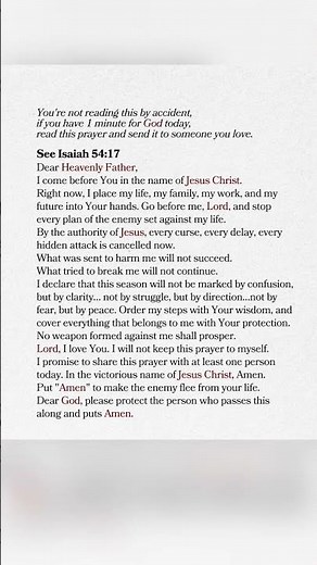 🛡️ The Most Powerful Prayer Against Every Attack | Isaiah 54:17 Protection Prayer 🙏