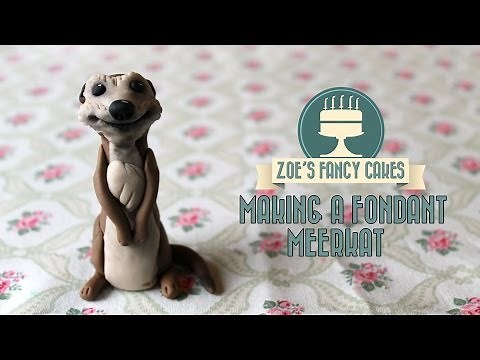 Making a fondant meerkat for cake decorating How To Tutorial Zoes Fancy Cakes