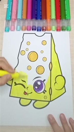 #drawing a cheese🧀🧀🧀 #art #satisfying #coloring #asmr #drawingtutorial #painting #cheese