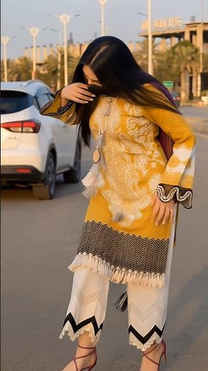 Orange & White Outfit 🍊🤍 | Gorgeous Summer Fashion Look ✨ #Shorts #viralvideo #viral