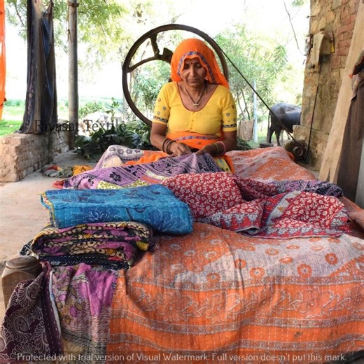 Lot of Indian Vintage Kantha Throw Handmade Reversible Saree Bed Blanket - Etsy