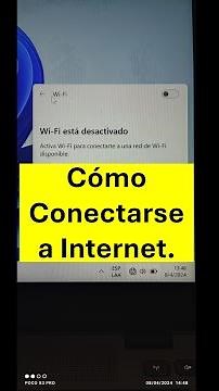 Cómo Conectarse a Internet con Wifi. Conéctate con red inalámbrica o alámbrica. Computación Básica.