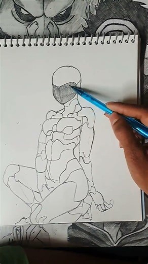 Futuristic Robot Drawing 🔥 Easy Pencil Shading Tutorial | Android Sketch Timelapse ✏️🤖