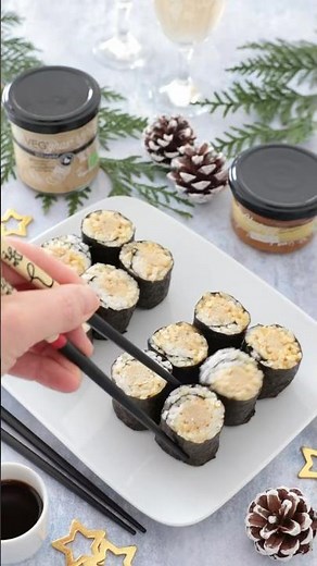 Maki fait maison au faux gras et chutney de mangues - recette végane #recette #faitmaison