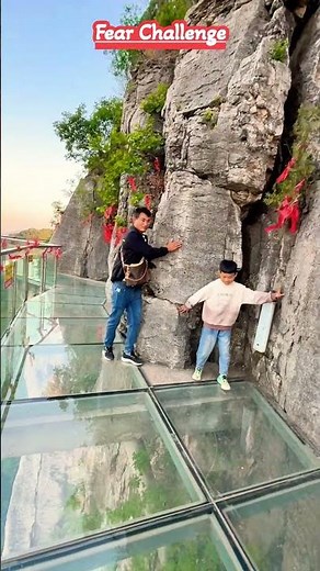 Walking the World’s Scariest Glass Cliff! 😱 #travel #glassbridge
