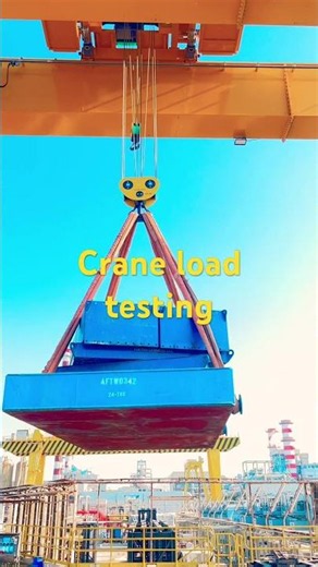 Gantry crane load testing ##load testing with test weight ##