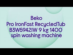Beko B3W5942IW Bluetooth 9 kg 1400 Spin Washing Machine - White - Quick Look