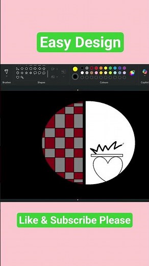 How to Draw easy design in Ms Paint 🎨 #drawing #mspaint #shorts