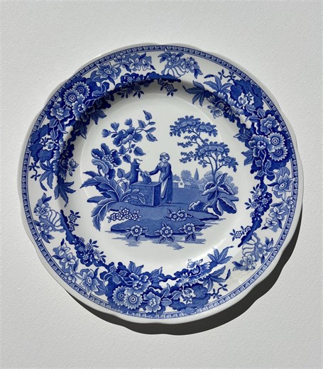 The Spode Blue Room Collection Plate “girl at Well” 10 1/2 Inch, Made in England - Etsy