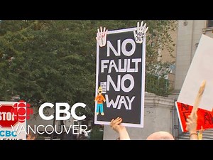 Dozens protest ICBC’s no-fault insurance