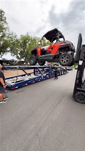 Atv loading by forklift 🛻🛻