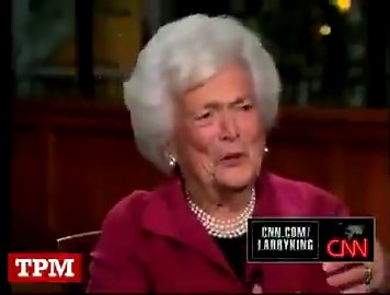 Barbara Bush used to keep a fetus in a jar and show it to house guests. These people are beyond insane