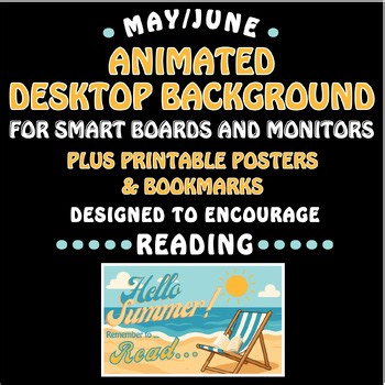 School Library Animated Digital Wallpaper Posters Bookmarks for May/June