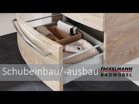Fackelmann Badmöbel - Schubausbau und Schubeinbau
