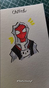 How to draw Spiderman cute,Fatty,Chilled 🕸️🕷️#shorts #drawing #spiderman #spiderverse