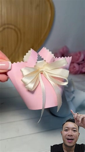 How to Make a Mini Gift Basket from a Paper Cup 🎁🥤 #DIY #Crafts #Shorts
