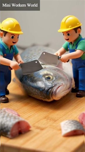Mini Workers Turn a Giant Fish Into a Factory! Mini Workers World