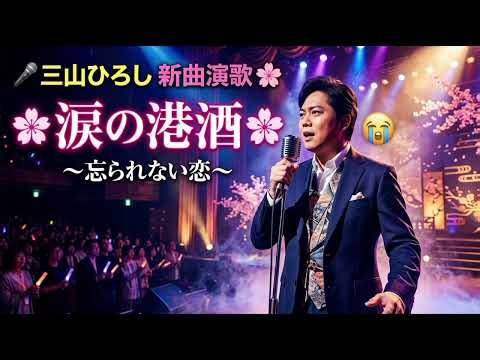 🎤 三山ひろし 新曲演歌🌸 涙の港酒 ～忘れられない恋～ 🌸😭🎙️三山ひろしが歌い上げる、心を震わせる究極の涙演歌！💔🌊✨