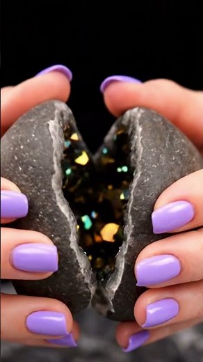 🌈 Andradite Garnet Reveal in Stunning 4K ASMR Gem Discovery Hidden Fire Inside a River Rock