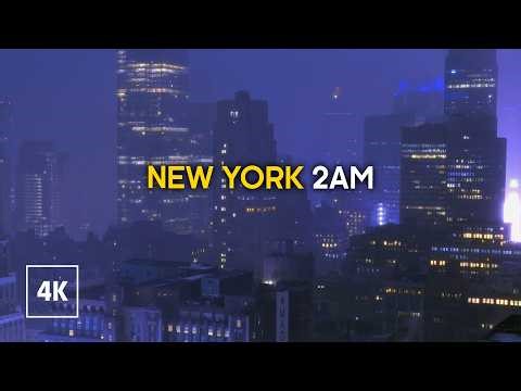 8 Hours New York Cityscape View from a Penthouse / Manhattan City Sounds in 4K