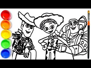 How to draw Toy Story | Woody, Buzz, Jessie, | Toy Story 4