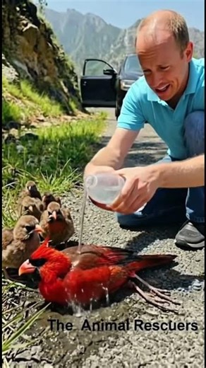 He Noticed This Tiny Cardinal Family... 🥹 You Won’t Believe What Happened! #shorts #animalrescue