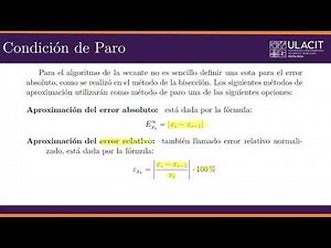 Análisis numérico: Método de la Secante