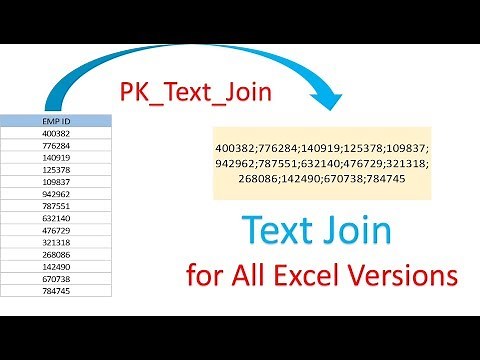Text Join Formula for all Excel Versions