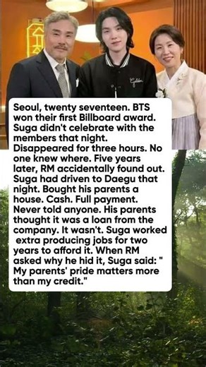 What Suga Secretly Bought His Parents That He Hid From BTS Members for Five Years