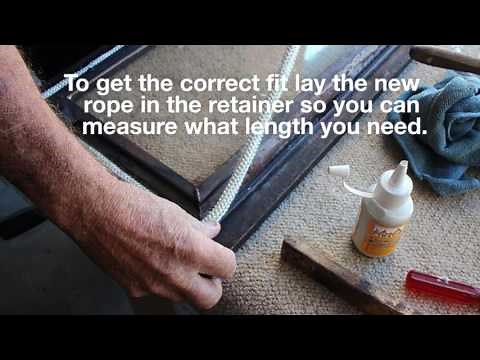 Replacing wood heater door rope seal