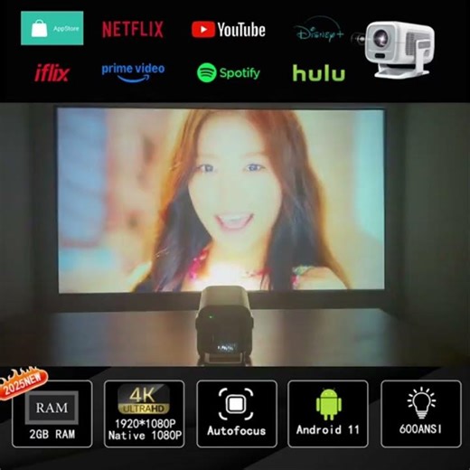 DITONG X3Plus HD projecteur natif 1080P prise en charge 4K WIF