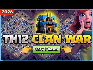 Town Hall 12 Clan War bases (with COPY links 🔗)