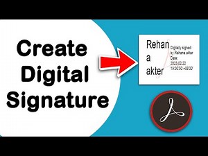 How to create a digital signature in pdf using Adobe Acrobat Pro DC