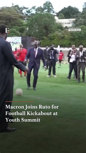 Macron Joins Ruto for Football Kickabout at Youth Summit | Subscribe to Firstpost