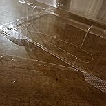 Karat 5.8inch Clear Plastic Hinged Clamshell Food Containers - Durable, Stackable, Crack-Resistant To-Go Boxes, Case of 500, FP-HC66PET-1C