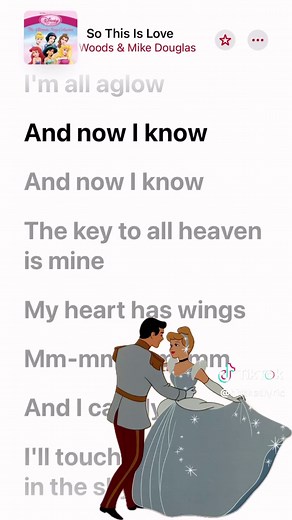 So This Is Love by Ilene Woods & Mike Douglas ( from “Cinderella”) #sothisislove #soundtrack #lyrics #4u #applemusic
