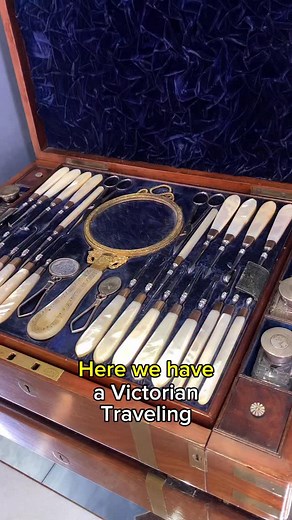 Tag your dentist 🦷 Representing one of the finest examples of 19th-century medical craftsmanship, this exceptional Victorian traveling dental set would have been a prized possession of a leading dentist or physician. Comprising over 80 precision-crafted instruments arranged within three fitted, velvet-lined trays, the remarkable collection includes scissors, 20 Dixon forceps (each marked for its specific tooth) and six elegant cut-glass and sterling silver medicine bottles. From its lustrous mo
