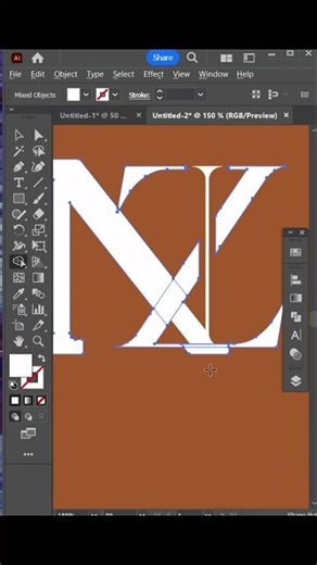 LOGO Design Making Process | in adobe illustrator : step by step process #logodesign #shorts