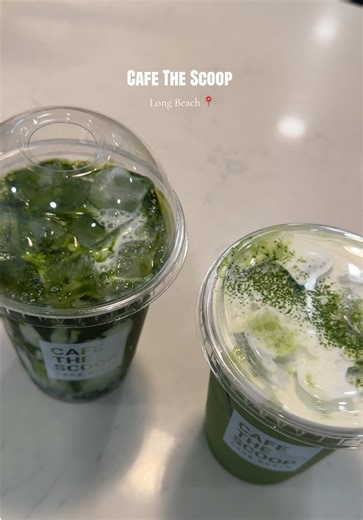 Cafe The Scoop 📍 | long beach, ca ✨ A must try coffee shop if you love a good matcha 🍵 What we ordered: • Banana matcha •Matcha Einspanner @Cafe The Scoop_Long Beach #matcha #matchalatte #coffeeshop #longbeach