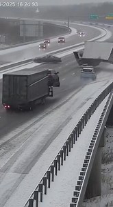 Cars Crash on Snowy Interstate as Drivers Lose Control Snowy and icy conditions caused multiple cars to crash along a busy interstate yesterday, turning the roadway into a dangerous scene as vehicles slid and spun out of control. Video shows several cars colliding and blocking lanes as drivers struggled to slow down on the slick surface. Emergency crews responded quickly, assisting motorists and clearing wreckage from the interstate. Several people were treated for minor to moderate injuries, an