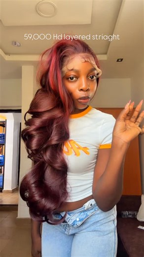 BELLA HAIR PLACE on Instagram: "NEW IN✨Layered Redwine unit PRICE - 59,000 Blend wig 13by3 frontal unit TO ORDER Click the link in bio, order via website Name : Layered Redwine International orders are take via DM _ 30pcs available Note: Product colors may slightly differ due to lighting and screen settings."
