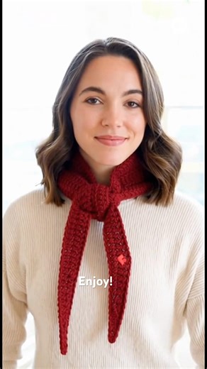 Easy and trendy crochet project: Triangle Scarf. Pattern available on Hooked App.